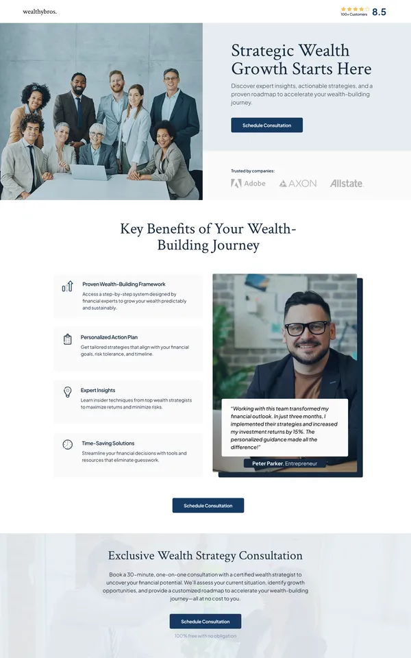 Financial Landing Page